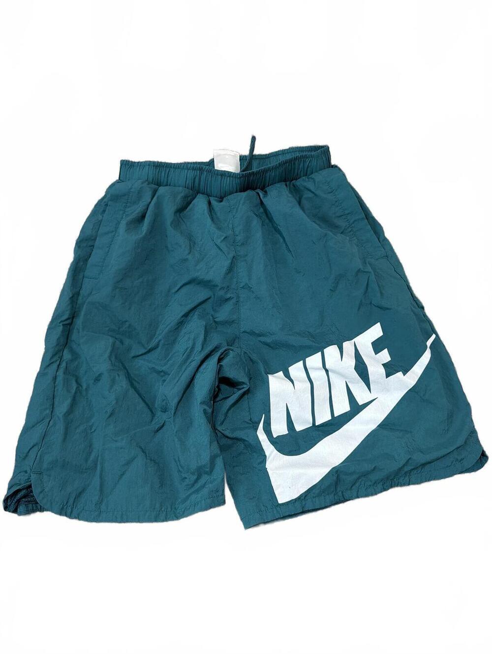 Nike Boys Woven Shorts XL Green with White Logo